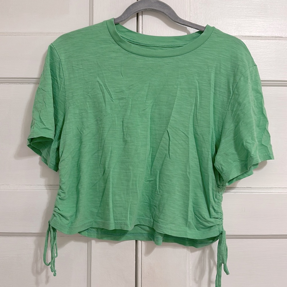 Green crop top
